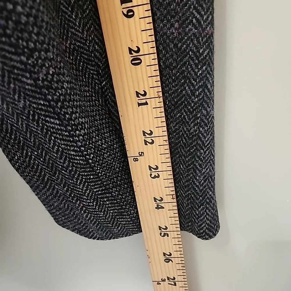 Vintage Cricketeer 44R Wool Herringbone Blazer Sport Coat Gray Brown Tweed USA